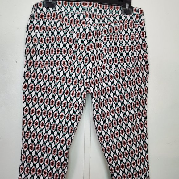 Bisou Bisou Michele Bohbot patterned denim jeans size 10 - Picture 3 of 7